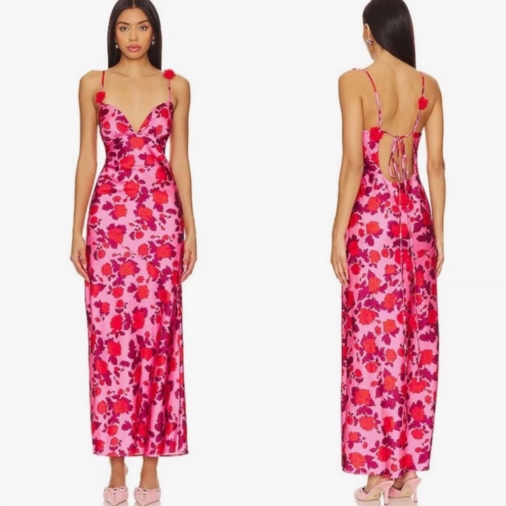 For Love And Lemons Pink Floral Chemise